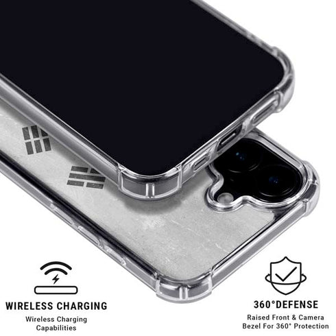 South Korean Flag Distressed iPhone 16 Clear Case